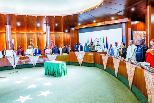 FEC meeting chaired by President Bola Tinubu
