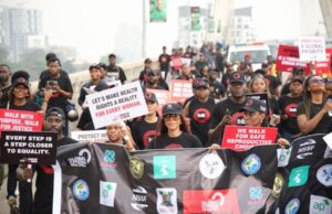 Participants at the Global Citizen’s Walkathon urges government to increase funding for sexual reproductive health rights