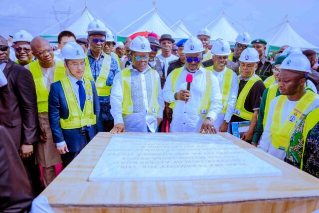 Groundbreaking ceremony of the construction of access road to the second Niger Bridge
