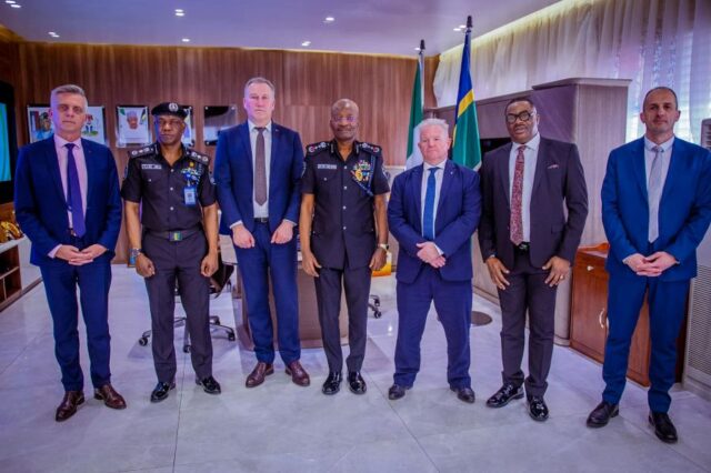 IGP Kayode Egbetokun met with French and UK delegates at the IGP Smart Conference