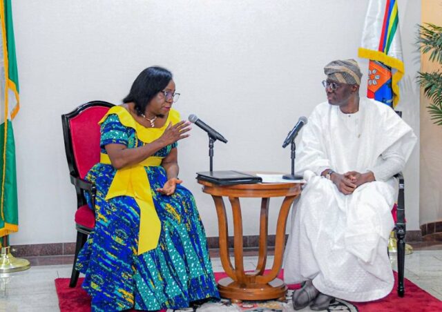 Visiting Zambia Vice President with Governor Babajide Sanwo-Olu