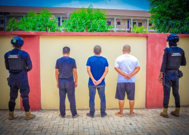 Three foreign nationals arrested as Mining marshals dislodge illegal mining stronghold