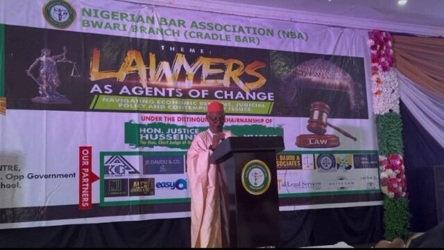 Nasir Ahmad El-Rufai, at the Law Week of the Nigerian Bar Association, Bwari Branch