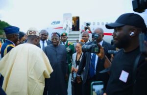 President Tinubu arrived in Vieux Fort, Saint Lucia on State Visit as Presidency dispels news of Akume’s replacement as SGF