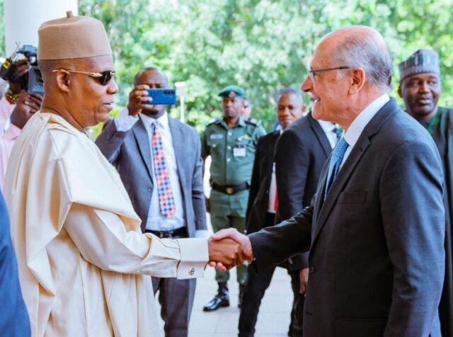 Vice President, Senator Kashim Shettima and Vice President of Brazil, H.E. Geraldo Alckmin