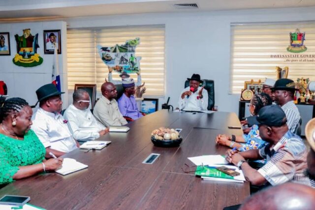 Governor Douye Diri hosted members of the House of Representatives Committee on Constitution Review