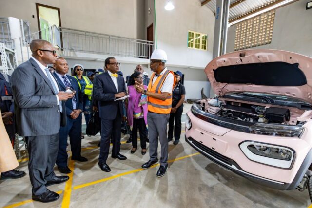AfDB President Akinwumi Adesina, and his wife, Grace Yemisi Adesina at Saglev Electromobility Nigeria Limited