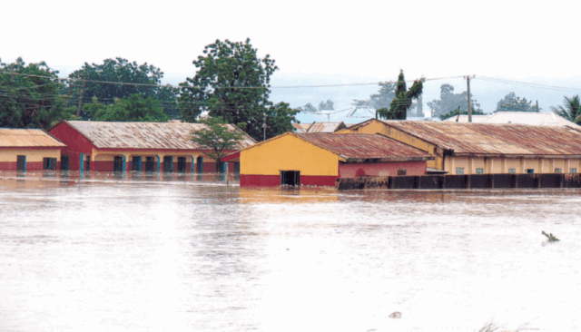 School under water Flood disaster