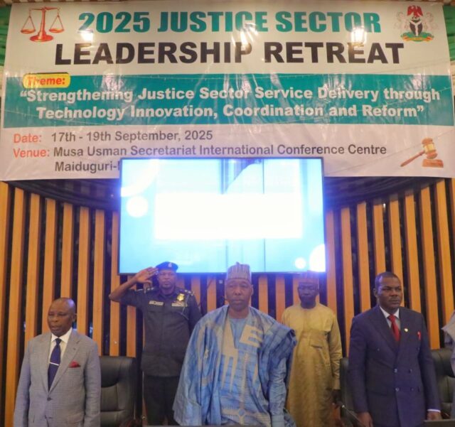 Zulum was guest at the 2025 Justice Sector Leadership Retreat
