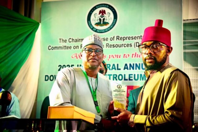 Presentation of a Meritorious Award of Excellence to the NMDPRA Chief Executive