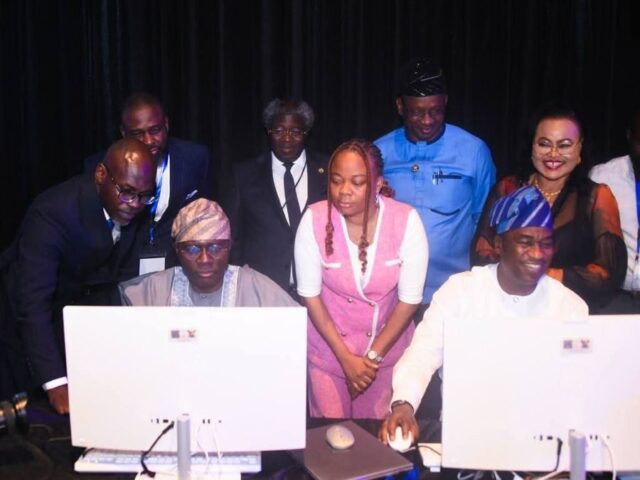 Governor Sanwo-Olu launching the Lagos Electronic Physical Planning Process System