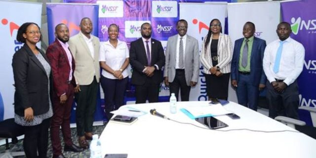 Interswitch and National Social Security Fund Uganda officials after the deal signing