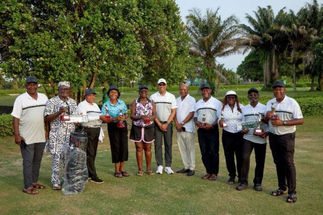 A group section of the winners Shell celebrated retirees at 4th annual golf tournament