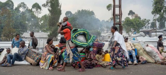 Displaced people in eastern DR Congo