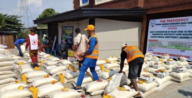 NEMA coordinating relief materials to flood victims