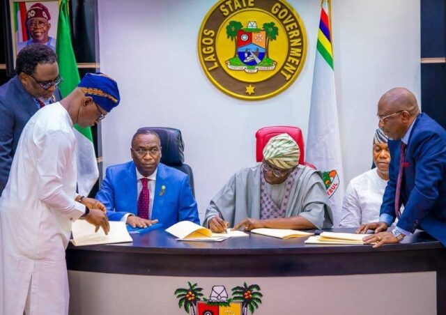 Lagos State Governor Babajide Sanwo-Olu signs State's 2026 Appropriation Bill in Law