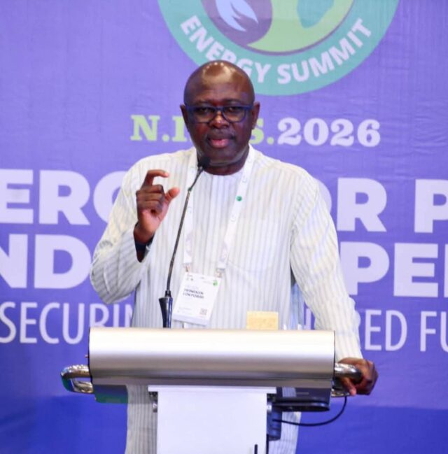 Lokpobiri speaking at the 9th Nigeria International Energy Summit (NIES 2026)
