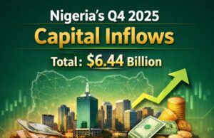 Nigeria’s Capital inflows jump 26.6% to $6.44 billion in Q4 2025