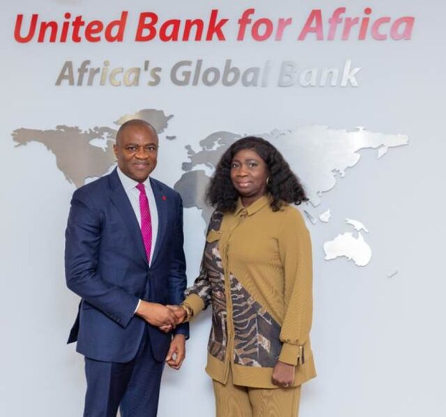 Oliver Alawuba with NiDCOM, Hon. Abike Dabiri