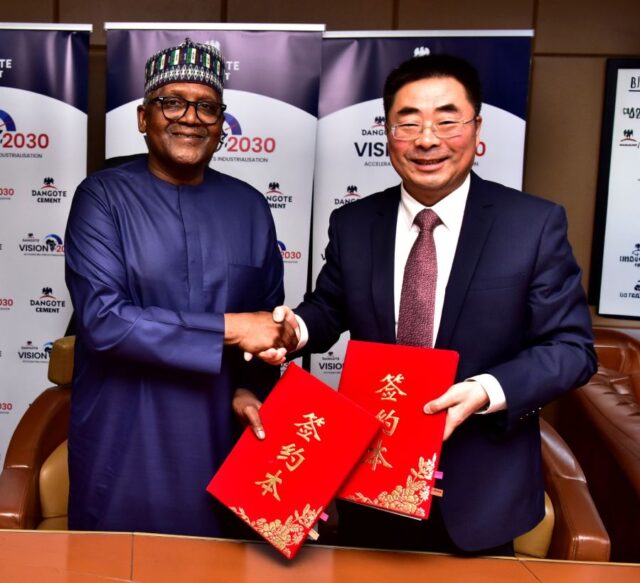 President/CE, Dangote Industries Limited, Aliko Dangote; Chairman, Sinoma International Engineering, Lin Zhong Sinoma