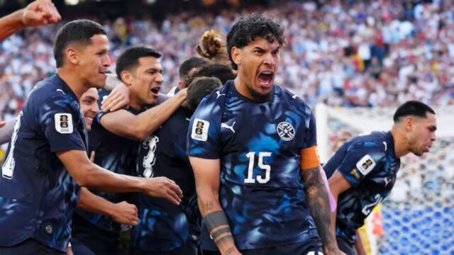 Paraguay celebrate after toppling Germany at the FIF WORLD CUP 2026 in Boston