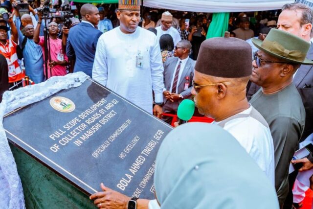 Vice President Kashim Shettima commissioning the Collector Roads 01 and 02 in Mabushi District of the Federal Capital Territory (FCT)