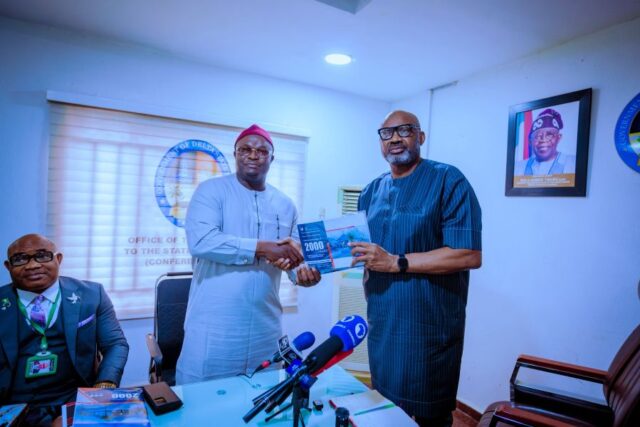 Dr. Kingsley Emu (right) with Engr. David Nwachukwu