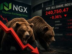 Stocks extend losing run as heavyweights drag NGX benchmark index lower