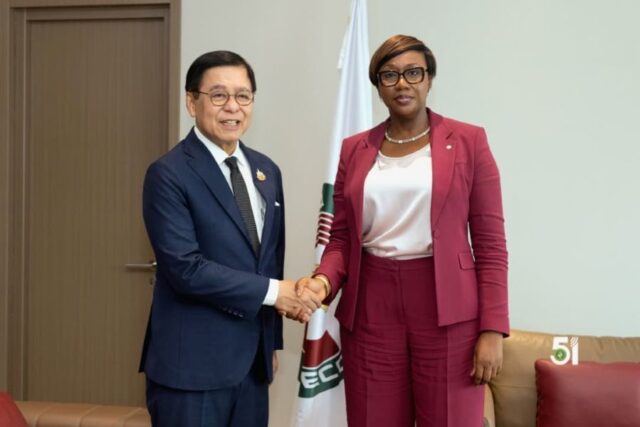 H.E. Mrs. Damtien L. TCHINTCHIBIDJA with Thailand’s Deputy Prime Minister H.E. Mr. Sihasak PHUANGKETKEOW