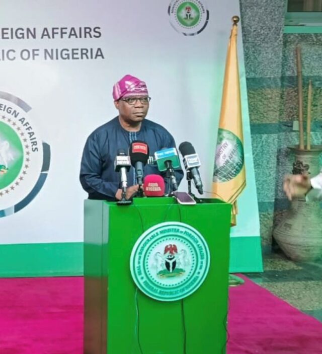 Minister of State for Foreign Affairs, Ambassador Sola Enikanolaiye