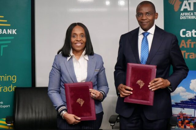 Mrs. Kanayo Awani, Afreximbank and Mr. Stewart Makura, CEO, ATDC