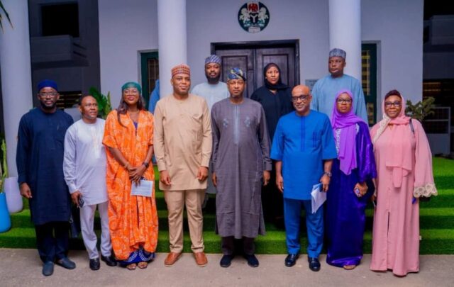 Governor, Umaru Radda in group photo with World Bank Country Director for Nigeria, Mathew Verghis