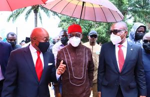 Governor Okowa commends Jim Ovia for facility donated to NPF, seeks wealthy Nigerians’ support in fighting insecurity