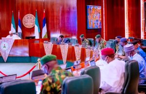 President Buhari meets Service Chiefs following impeachment threat over nationwide insecurity