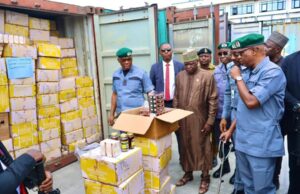 Customs Chief showcases N1.8 billion worth of seized expired tramadol, drugs and unregistered pharmaceutical products
