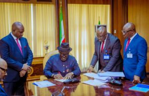 Governor Oborevwori signs Delta State’s N979.2 billion 2025 Appropriation Bill into law