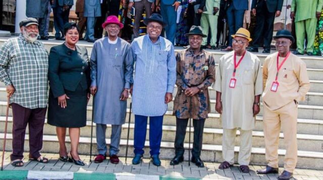 Members of the visitation panels to tertiary institutions in Bayelsa State