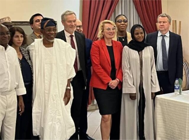 Ogbeni Rauf Aregbesola of the ADC with European Union Election Observation Mission (EU-EOM) in Nigeria delegation
