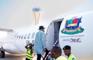 Bayelsa State-owned aircraft lands in maiden flight to Yenagoa with Governor Diri on board