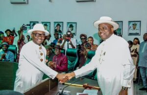 Bayelsa Chief Judge swears in new deputy Governor, as Commissioner, 18 Perm Secretaries also take Oath