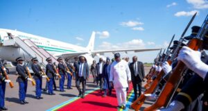 President Tinubu arrives in Kigali to join other Heads of State and Government for the Africa CEO Forum