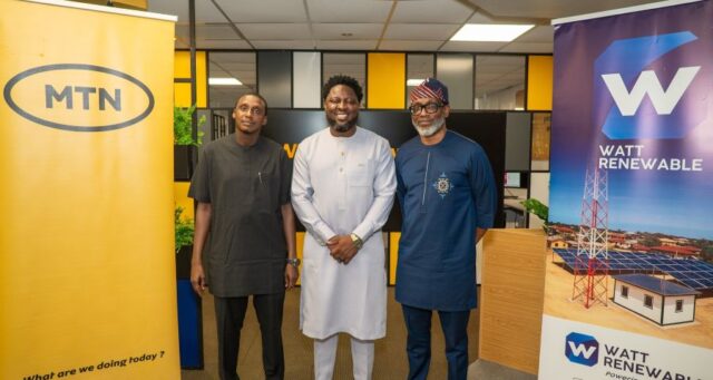 Executives from WATT Renewable Corporation and MTN Nigeria