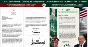 Authenticity of purported President Trump letter to President Tinubu comes under scrutiny