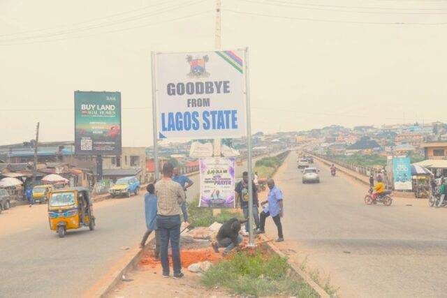 Lagos Boundary signposts